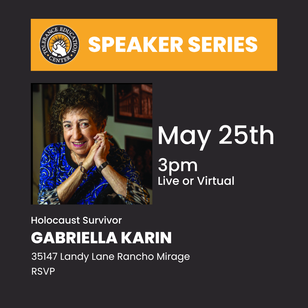 SPEAKER SERIES: Holocaust Survivor GABRIELLA KARIN