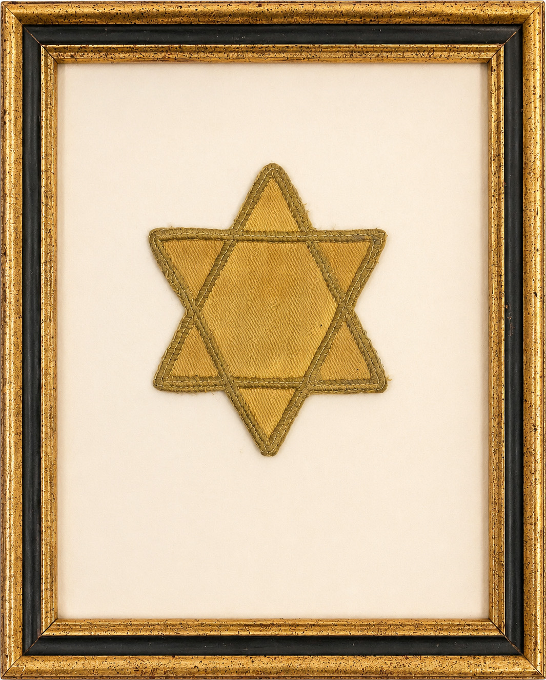 Framed Star of David badge artifact